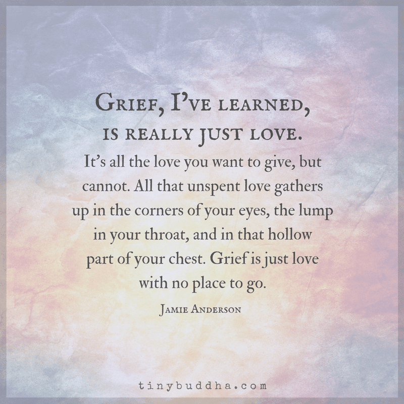 Grief is love with nowhere to go -Jamie Anderson