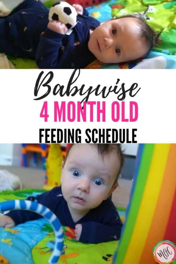 The Perfect 4 Month Old Schedule - Mama's Organized Chaos