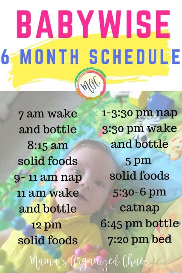 6 Month Old Babywise Schedule & FREE Printable - Mama's Organized Chaos